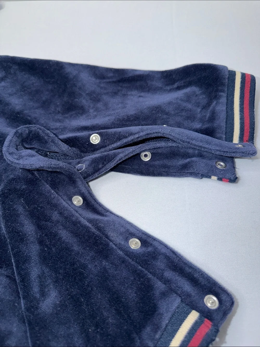 Navy Plush One-Piece with Tie by Unknown Brand